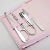 SPEDIZIONE GRATUITA Bomboniere Rosa Polka Dot Borsa Manicure Set Addio al nubilato Regalo Kit pedicure per gli ospiti LX7405