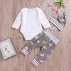 Pasgeboren baby kleding baby meisje jongen kleding set dinosaurus romper tops bodysuit broek hoed kleding set Ropa Recien naacido