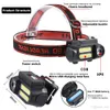 LED HEADLAMP COB WORK LIGHT 4 Tryb oświetleniowy Wodoodporna reflektor Zasilany przez 18650 Suit baterii na nocne oświetlenie