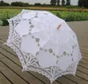 30pcs 2017 Nouveaux parasols en dentelle de couleur unie Parapluies de mariage de mariée couleur blanche disponible Livraison gratuite