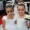 2019 белый цветок девочек платья для свадьбы совок оборками кружева тюль жемчуг бесклатная принцесса детей свадебный день рождения вечеринка платья
