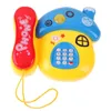 Plastic Mushroom Shape Toy Telephone LED Light Flashing Music Sound Mobilephone Electronic Early Educational Baby Toy Phone