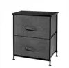 Free shipping US STOCK Wholesales 2 Drawers Night Stand End Table Storage Tower Sturdy Steel Frame Grey