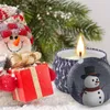 Jul, doftande ljus Set Santa Claus Snowman Cone Candles Rökfria Arom Soja Stearinljus Hem Bröllopsfest Julstearinljus