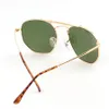 도매 - 브랜드 디자인 육각 선글라스 남자 여성 금속 프레임 (유리 렌즈) 안경 안경 레트로 태양 안경 소매 상자와 oculos de sol