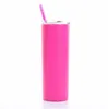 Thermos Cups Insulated Tumbler Stainless Steel Water Bottle Vacuum Beer Coffee Mug Lids Straws Drinkware Straight 20Oz Double Layer B6222