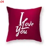 Happy Valentine's Day Pillowcase 45*45cm Cushion Pillow Cover My Lover Rose Flower Decoration for Home Decor Pillow Case 18*18inch