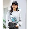 2020 Holographische Fanny Pack Hologramm Taille Tasche Laser PU Strand Travel Banana Hüfte Bum Zip Gürteltaschen Frauen Gürtel Tasche für mädchen329B