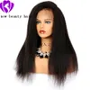 Free part Deep Frontal Brazilian full Lace Front Wigs With Baby Hair Pre Plucked Glueless kinky Straight synthetic wig For Women