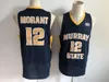 JA 12 Morant Murray State College Forma Üniversitesi Nakış Dikişli Ja 12 Morant Gerçek Basketbol Formaları Altın Mavi Beyaz S-XXL2438781