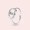 Beautiful Women RING CZ diamond Summer Jewelry for Pandora real 925 Sterling Silver Engagement Wedding Gift Rings set with Original box