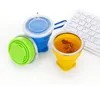 portable outdoor Travel Cup folded Silicone Retractable Folding drinking beer wine Cups Outdoor emergency Telescopic Collapsible Coffee Cups