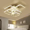 Plafonniers Télécommande dimmable Acrylique lustre carré moderne Décoration d'intérieur de la maison Mode LED Lampes Suspendues lampe