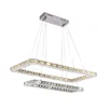 Luxe Cyrstal Pendentif Lampe Carré Lustre Lumières 2 Couches Cristaux Droplight pour Salon Salle À Manger Reastaurant Luminaire