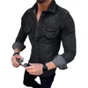 Automne lavé Slim Fit jean dessus de chemise mode Streetwear beaux hommes mode jean vestes manteaux décontracté hommes à manches longues veste