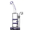 nido d'ape perc bong Dab rig Pipa ad acqua in vetro toro bubbler Bong cera inebriante banger al quarzo Narghilè Piattaforme petrolifere Accessori per fumatori viola