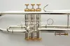 Hot Sell LT180S-37 Trompeta B Flat Silver Professed Professed Trompet Instrumentos musicales con estuche