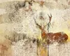 Anpassad 3d djur tapet nordisk 3d tredimensionell pastoral hjort bakgrund vägg dekoration målning HD dekorativa vackra tapet