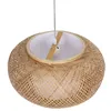 Freeshipping Bamboe Lampenkap Hanger Plafond Schaduw DIY Rieten Rotan Lamp Shades Weave Hanging Light (bevat geen bollen)