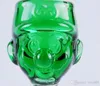 Narghilè Personaggi dei cartoni animati verdi Narghilè in vetro all'ingrosso, raccordi per tubi dell'acqua in vetro,