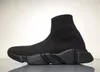 مصمم فاخر أحذية متماسكة أحذية السرعة المتدربة الأسود الأحمر السيد بورتر ثلاثية السود السود الجوارب المسطحة الجوارب