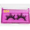 3D Mink Eyelash Bulk 25mm Ögonfransförsäljare Dramatiska långa ögonfransar Eyelash Förpackning Box Mjuk Curly Wholease 5D Mink Eyelashes