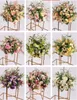 Silk Flower Ball Kwiat Stojak na Ślub Centerpiece Home Room Decoration Party Supplies DIY Road Lead Craft Kwiat 9 kolorów