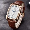Reloj Hombre 2019 BENYAR marque hommes d'affaires montre hommes en cuir étanche Rectangle montres à Quartz homme horloge Relogio Masculino