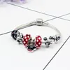 Wholesale-925 Murano Glass Cartoon Charm Bracelets For Women crystal Original DIY Jewelry Style Fit Pandora with Crown
