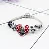 Wholesale-925 Szkło Murano Cartoon Charm Bransoletki Dla Kobiet kryształ Oryginalna Biżuteria DIY Style Fit Pandora z Koroną