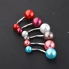 Acrylic Ball Stainless Steel Navel Bar Belly Ring Navel Button Rings Banana Fashion Body Jewelry Ear Piercing lage5180467