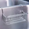 Roestvrijstalen keuken sponshouder gootsteen caddy organizer voddoek borstel zeep vaatwasvloeistof vloeistof drainer rack drain mand2796673