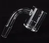 Newest Quartz Core Reactor Quartz banger 25mm Flat Top quartz nail Fit Spinning Cyclone Carb Cap