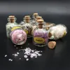 9 stks Simi-Precious Wish Flessen Crystal Gemstone Mini Bottle Mineral Specimen Natural Crystal Gem Bottle Box Home Craft