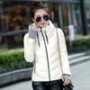 2019 Winterjas Dames Plus Size Womens Parkas Dikker Bovenkleding Solid Hooded Jassen Korte Vrouwelijke Slanke Katoenen Gewatteerde Basis Tops