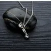 Wholesale-hip hop design stylish cool titanium steel sports Dumbbell simple elegant men pendant necklace 70cm chain