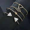 bracelete de pulseira de triângulo de prata