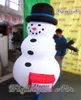 Kış Dekoratif Şişirilebilir Kardan Adam Balon 2.5m Yükseklik Açık Hava Giriş Dekorasyonu için Sevimli Simüle Snow Man Modeli