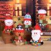 チャイルドキッズクリスマスギフトラップキャンディジャー貯蔵ボトルサンタバッグスウィートバッグとボックス新年＃20