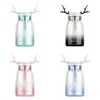 Gradient Color Elk Mug Portable Student Couple Big Belly Cups Ins Creative Deers Thermos Cup Christmas Gift Mugs