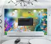 Fashion Photo Custom 3D Wallpaper Children's room Cartoon Underwater World Aquarium Theme Space TV Background Wall Painting