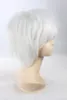 Anime Tokyo Ghoul Kisho Arima courte perruque de cheveux Cosplay blanc pur