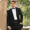 Beige Frack Männer Anzüge Hochzeit Anzüge Für Mann Bräutigam Slim Fit Kostüm Homme Bräutigam Herren Prom Smoking Anzüge 2 stück Kostüme Pour Hommes