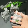Tubi di vetro Fabbricazione di fumatori Narghilè soffiato a mano Mini portasigarette in vetro portatile e bottiglia per fumo d'acqua