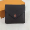 2021 portfele damskie portfel brązowy skóra kwiatowa 3 -krotnie torebki Mężczyźni Krótki długi uchwyt na karty paszport złożony torebka torebka lady z pudełkiem #e03