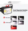 Super bright COB LED Headlamp Built-in Battery USB rechargeable Waterproof LED Headlight for running fishing Camping