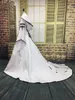 Robe de Mariage 2019 فستان الزفاف في العصور الوسطى مصنوعة مخصصة لباس الزفاف تطريز خط أبيض وأسود فستان زفاف الساتان 8534118