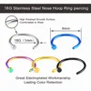 New Trendy Nose Rings Body Piercing Jewelry Fashion Stainless Steel Nos e Hoop Ring Earring Studs