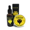Men Mustasch Cream Beard Oil Kit 5PCSSet med mustaschkam Brush Storage Bag Styling Beard Set3634285