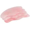 Jade Guasha Board Pink Natural Massage Stone Raschietto Gua Sha cinese per strumenti per la terapia della pressione di agopuntura del corpo della schiena del collo del viso